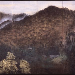 【吉野 山明ける (右)】再興第80回院展